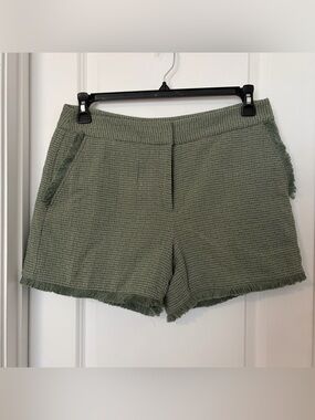 Kaari Blue-  Olive Green Waffle Knit Women's Shorts
Size 10